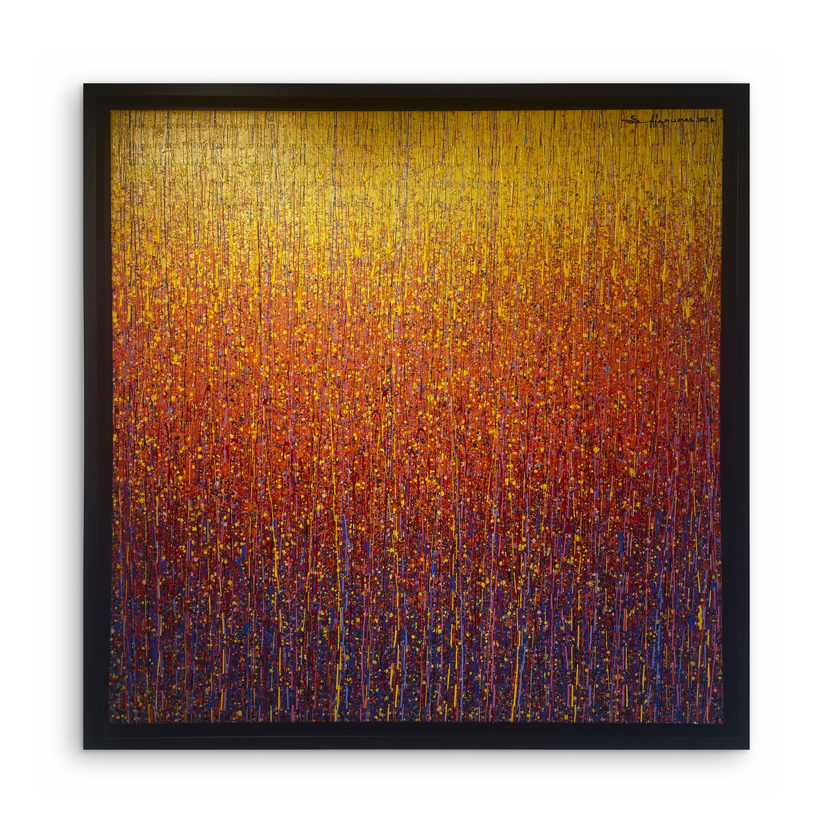 Somsak Hanumas, Come Away With Me, 2026, acrylique et laque, 100 x 100 cm